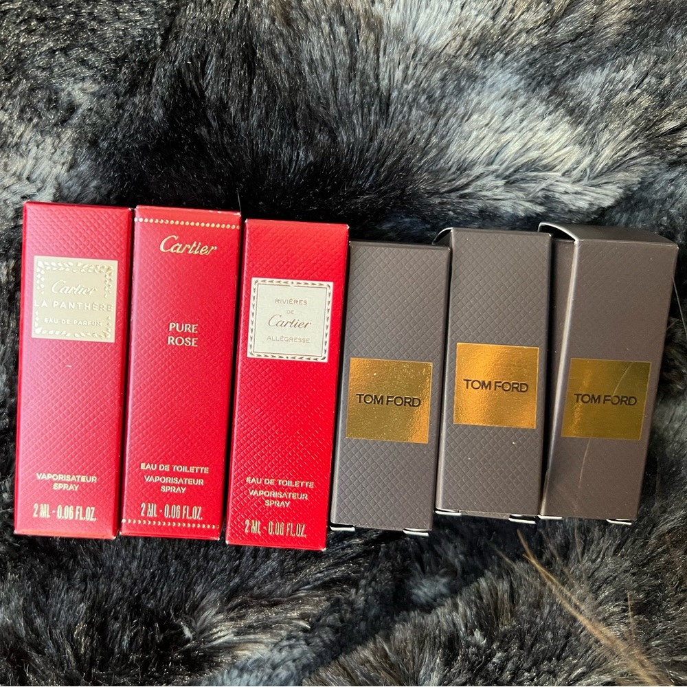 Cartier and Tom ford perfume samples